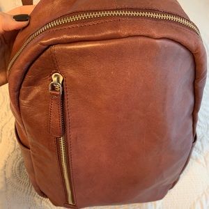 Leather backpack